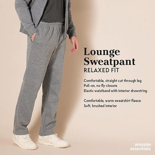 Men's Relaxed Straight Leg Fleece Open Bottom Sweatpant (Available in Big & Tall)